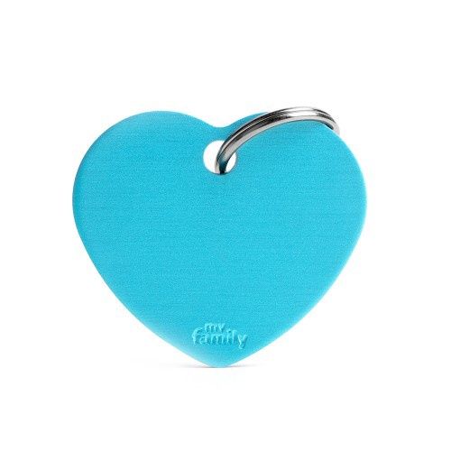 Tag Big Heart Aluminum Light Blue
