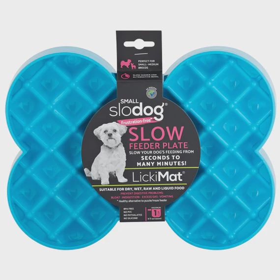 LickiMat Slomo Dog, Color: Blue, Size: SM