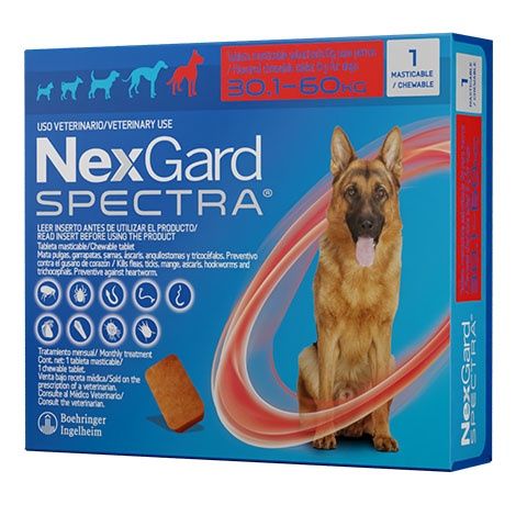 Nexgard Spectra, Color: Red 30 - 60 kg