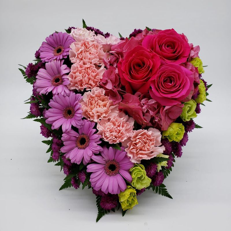 Solid Floral Heart