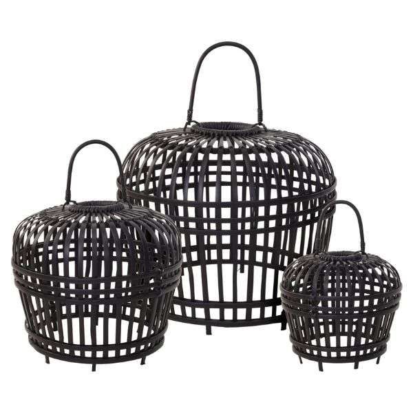 BAMBOO BASKETS/SHADES SET BLACK