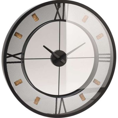 WALL CLOCK METAL WITH GLASS (KM HZ1303700)