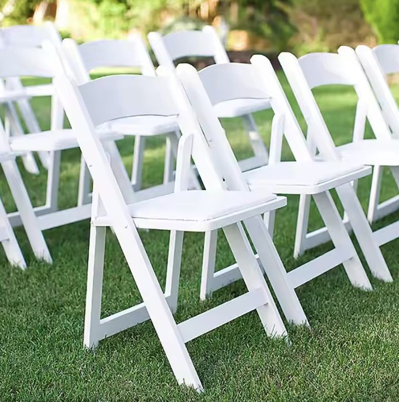 White Plastic Folding Chair
