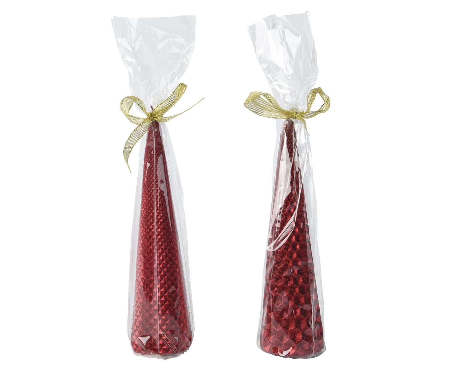 RED DIAMOND CONE TREE LARGE CANDLE RED DIAMOND CONE TREE LARGE CANDLE