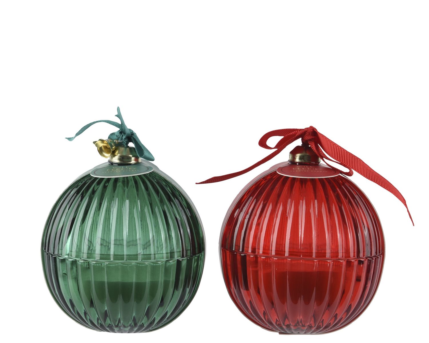 RED BAUBLE GLASS CANDLE RED BAUBLE GLASS CANDLE