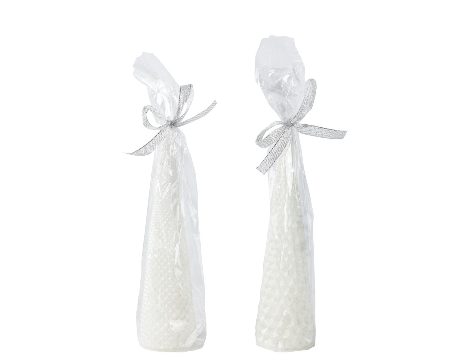WHITE PEARL HONEYCOMB CONE TREE LARGE CANDLE WHITE PEARL HONEYCOMB CONE TREE LARGE CANDLE