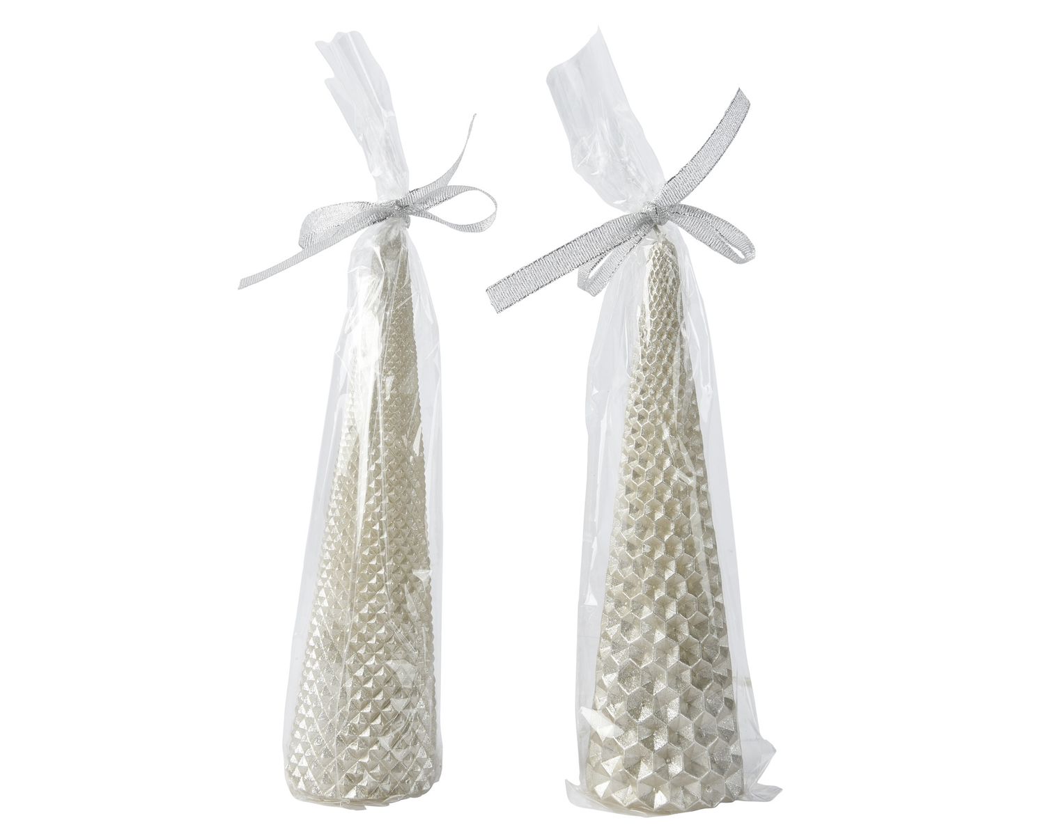 CHAMPAGNE HONEYCOMB CONE TREE SMALL CANDLE CHAMPAGNE HONEYCOMB CONE TREE SMALL CANDLE
