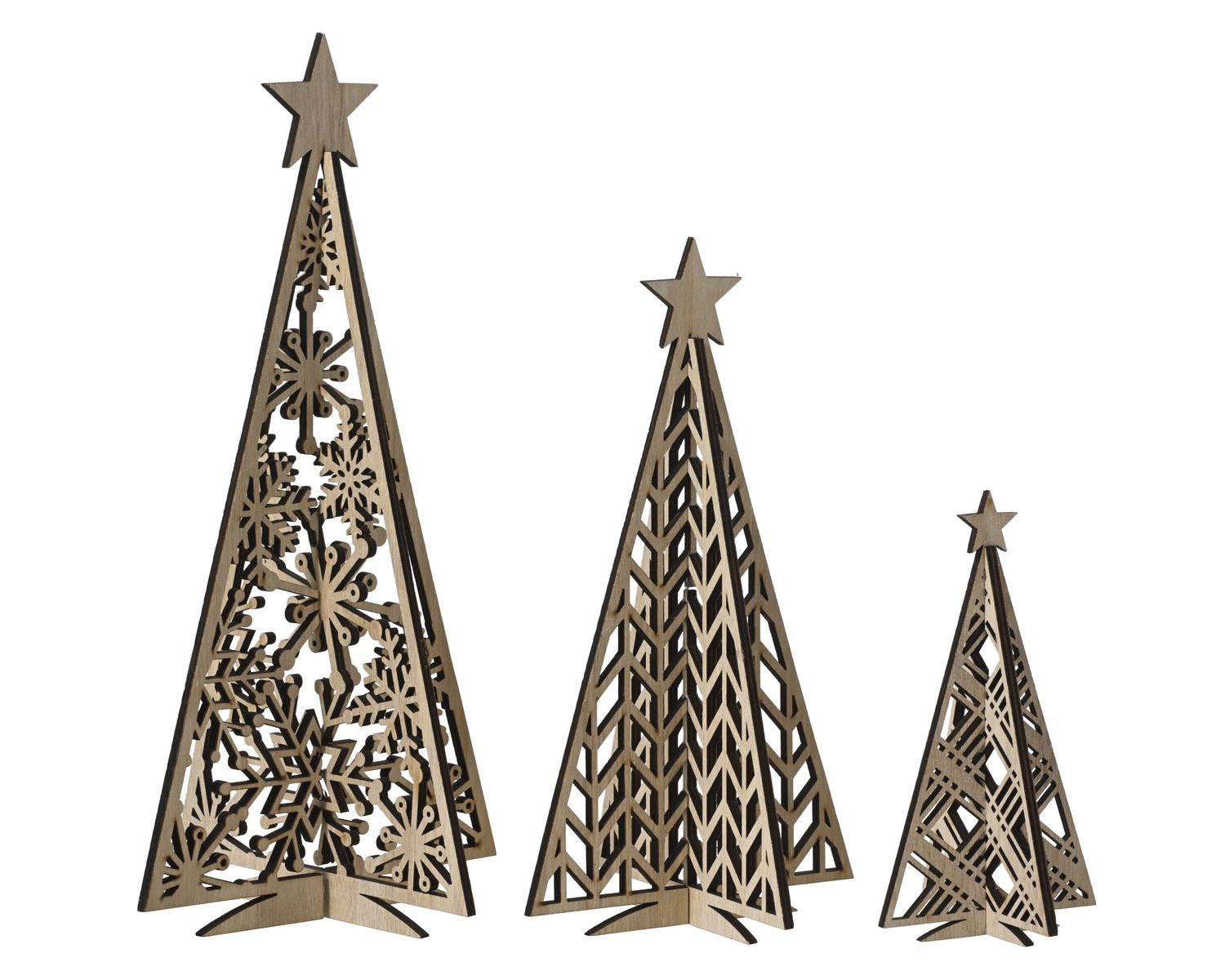 LARGE WOOD TREE W/STAR TOPPER LARGE WOOD TREE W/STAR TOPPER