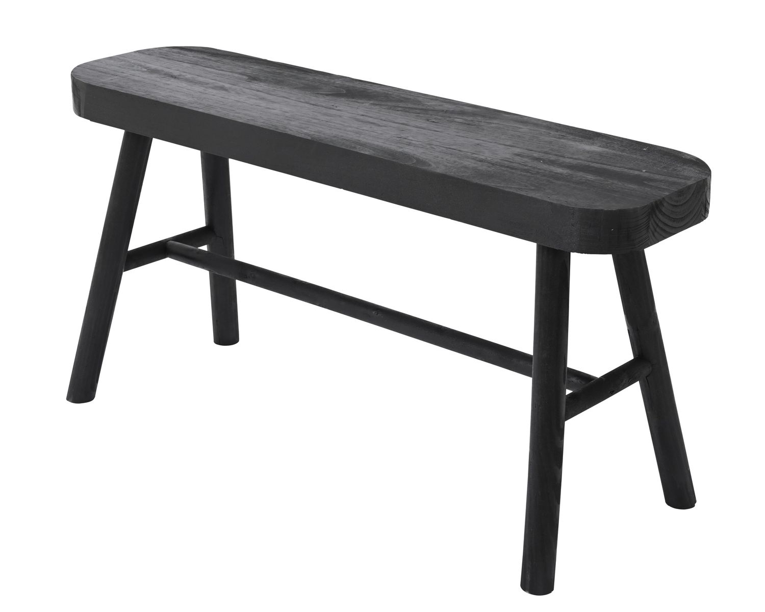 PAULOWNIA WOOD BENCH - BLACK STAIN - INDOOR PAULOWNIA WOOD BENCH - BLACK STAIN - INDOOR