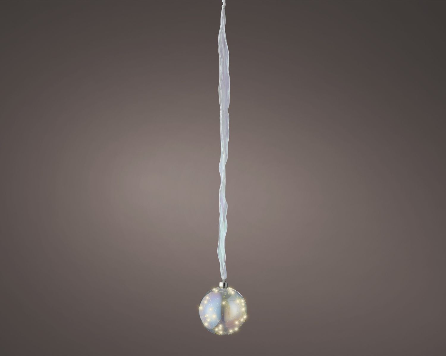 IRREDESCENT SML BALL SHAPED BAUBLE LED HANGING IRREDESCENT SML BALL SHAPED BAUBLE LED HANGING