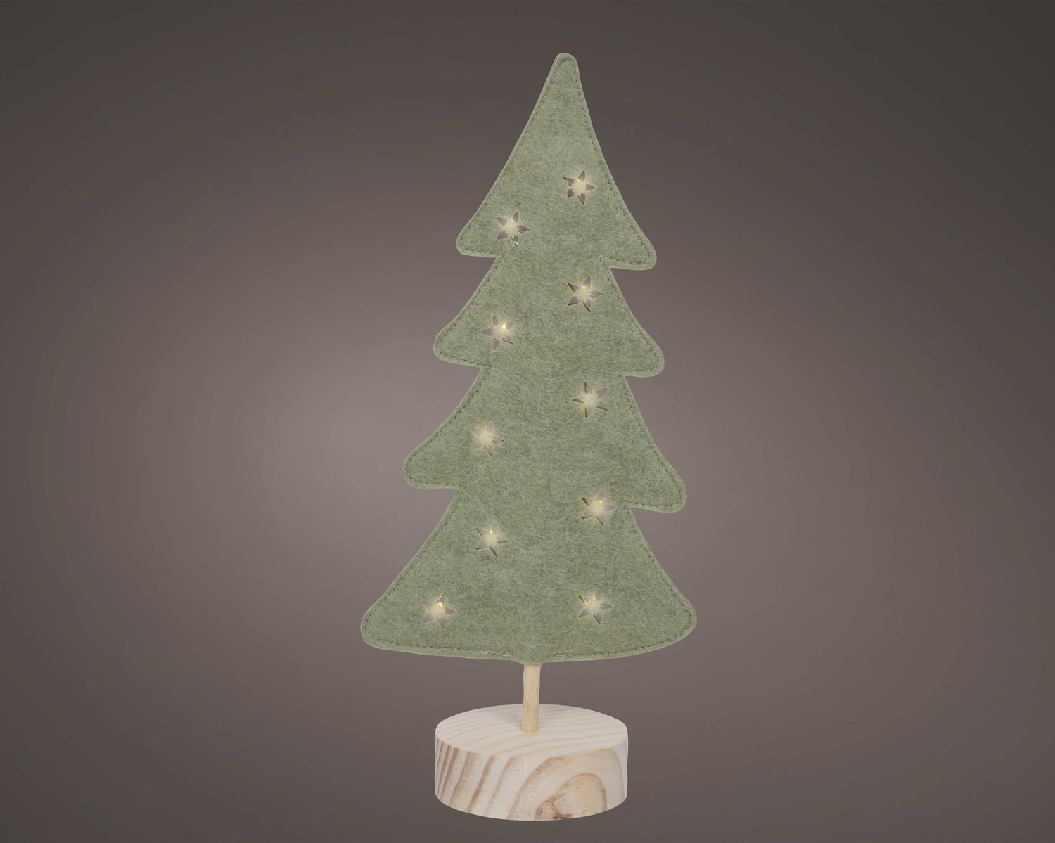 GREEN FELT TREE WITH STAR LED GREEN FELT TREE WITH STAR LED