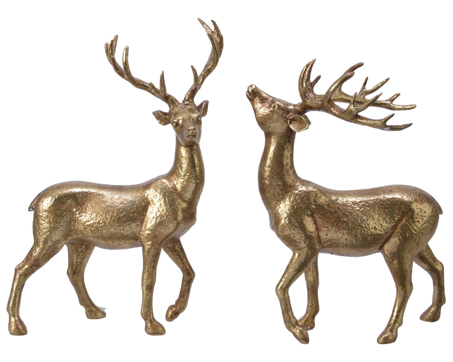 GOLD POLYRESIN DEER LOOKING STRAIGHT GOLD POLYRESIN DEER LOOKING STRAIGHT