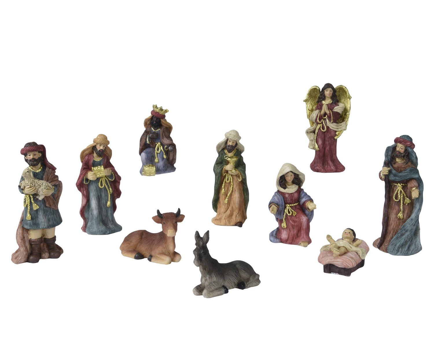 PAINTED POLYRESIN NATIVTY SET PAINTED POLYRESIN NATIVTY SET