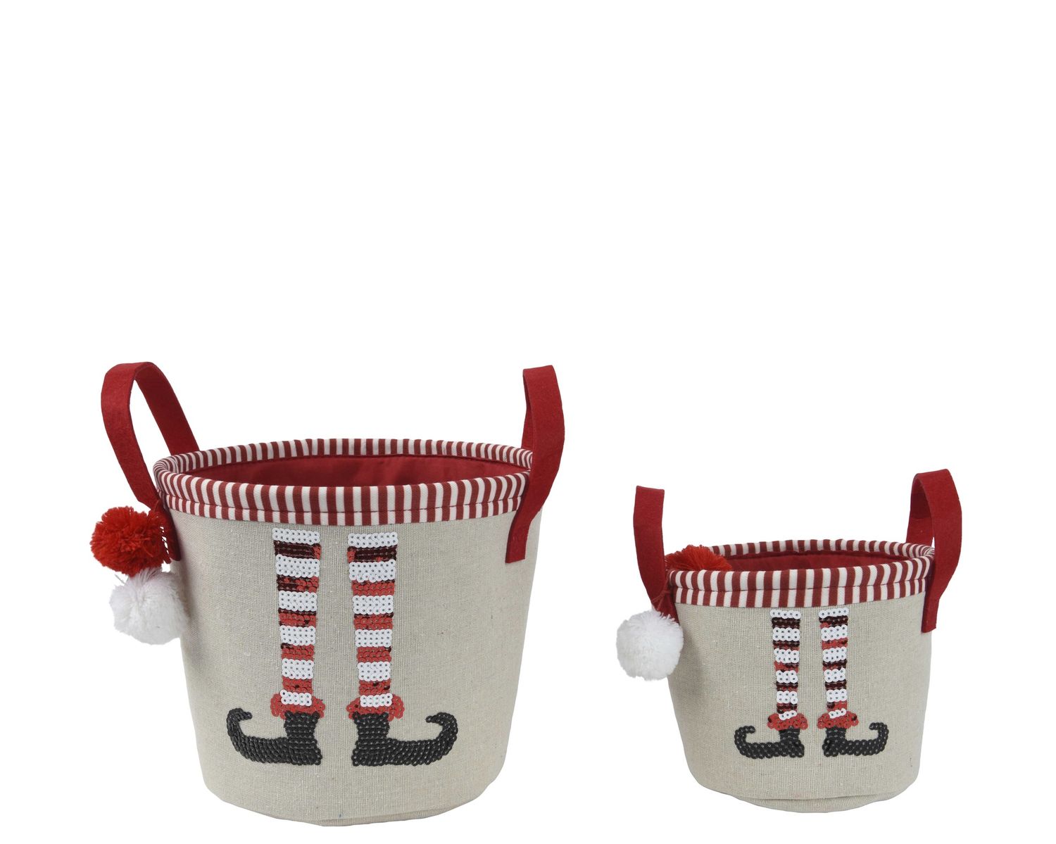 ELF LEGS SEQUIN DESIGN BASKET S/2 ELF LEGS SEQUIN DESIGN BASKET S/2