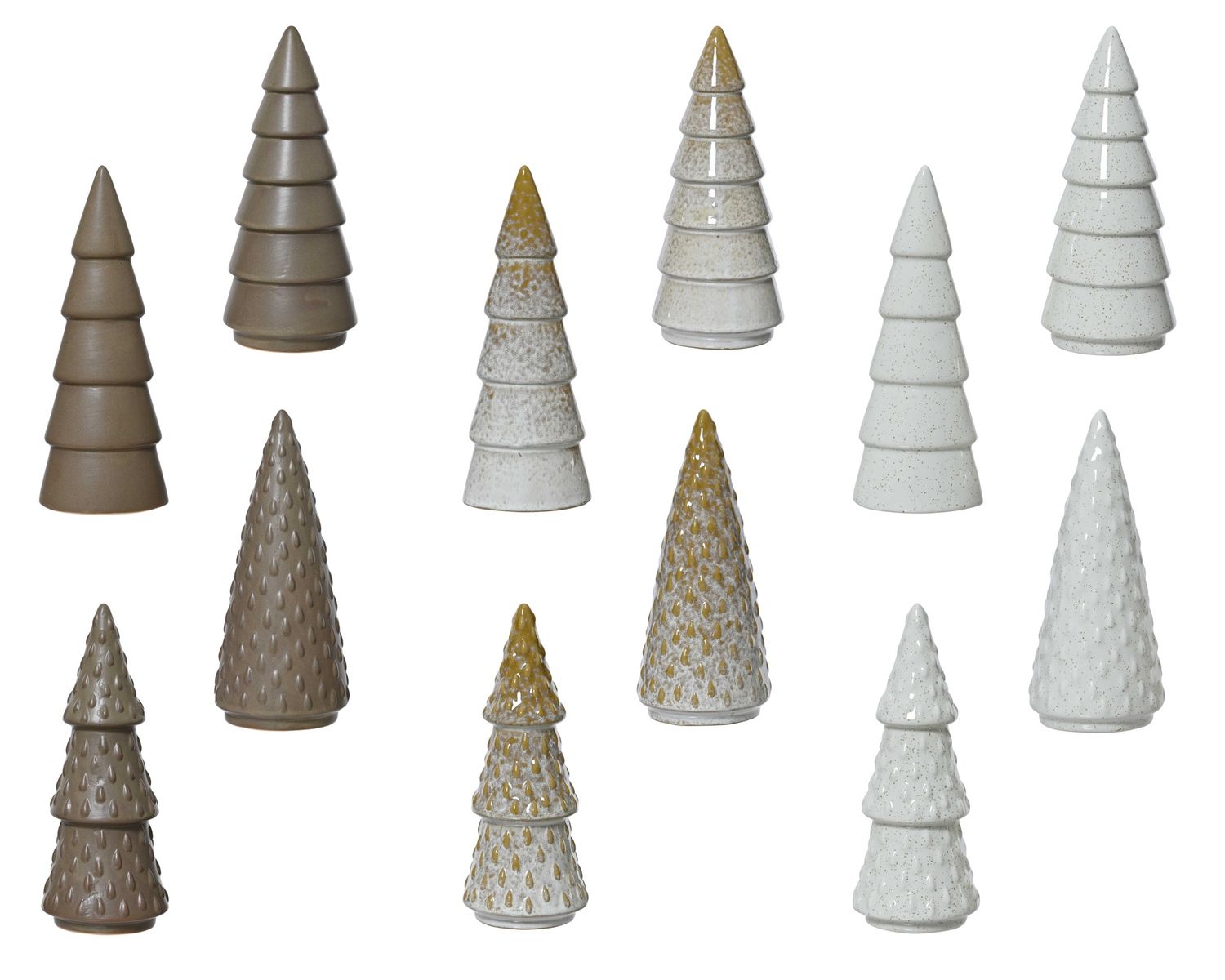 SPECKLED MUSTARD & WHITE SHINY GLAZE TREE SPECKLED MUSTARD & WHITE SHINY GLAZE TREE