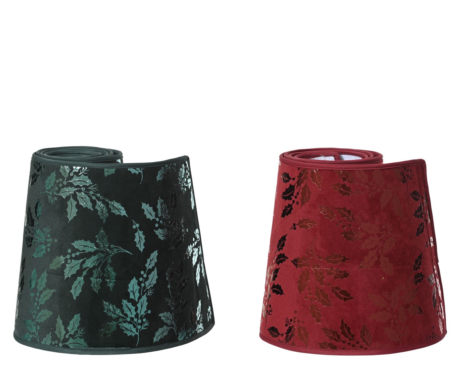 GREEN VELVET W/FOIL ACCENTS HOLLY TREE COLLAR GREEN VELVET W/FOIL ACCENTS HOLLY TREE COLLAR