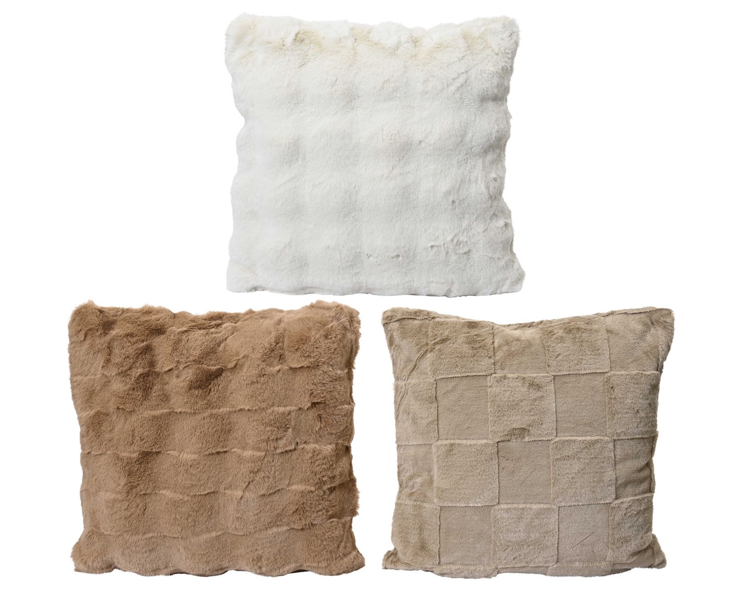 WHITE FAUX RABBIT FUR THROW PILLOW WHITE FAUX RABBIT FUR THROW PILLOW