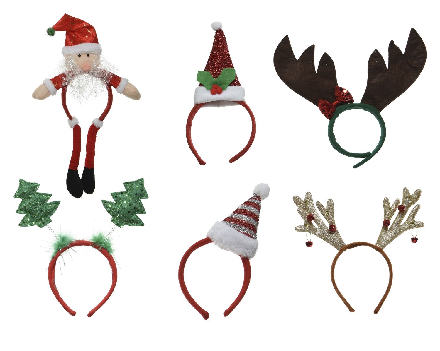 RED & SILVER STRIPE SANTA HAT HEADBAND RED & SILVER STRIPE SANTA HAT HEADBAND