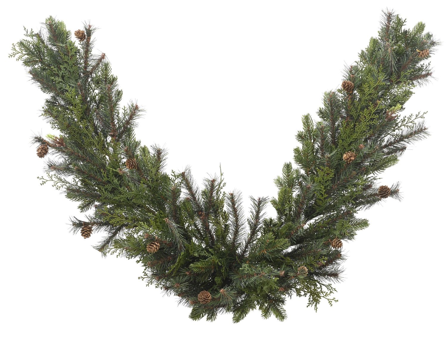 FAUX CYRPRESS FIR GARLAND W/PINE CONES FAUX CYRPRESS FIR GARLAND W/PINE CONES