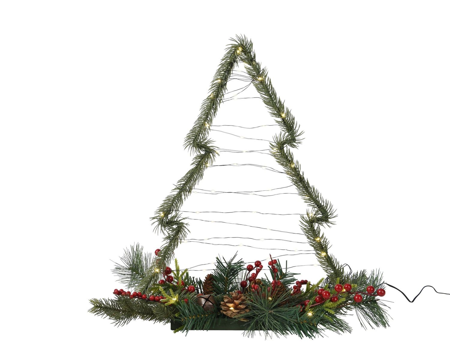 FAUX FIR CENTERPIECE W/LED TREE FAUX FIR CENTERPIECE W/LED TREE