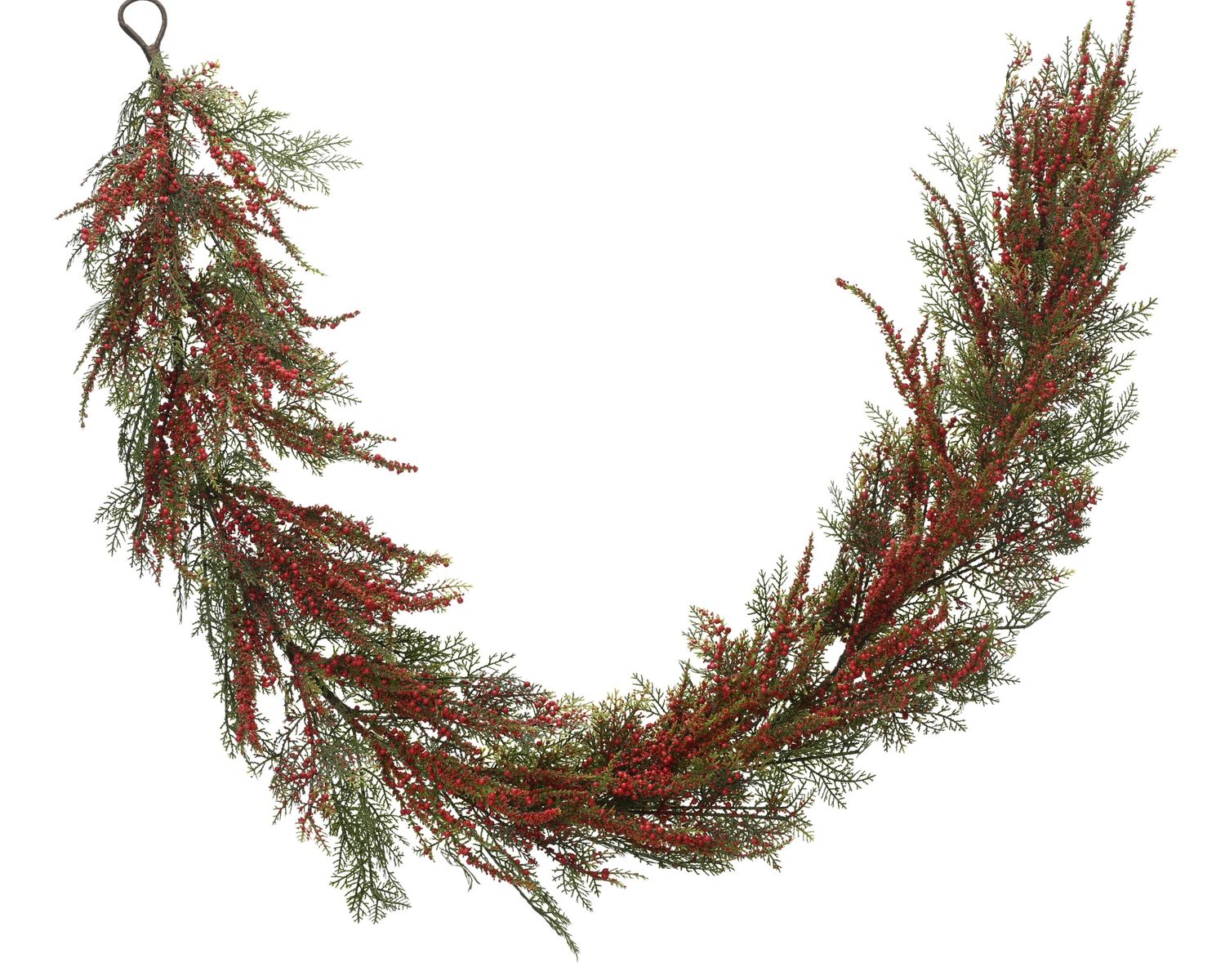 FAUX GARLAND LUSH RED BERRY FAUX GARLAND LUSH RED BERRY