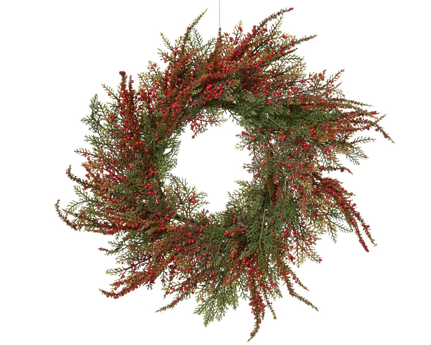 FAUX WREATH LUSH RED BERRY FAUX WREATH LUSH RED BERRY