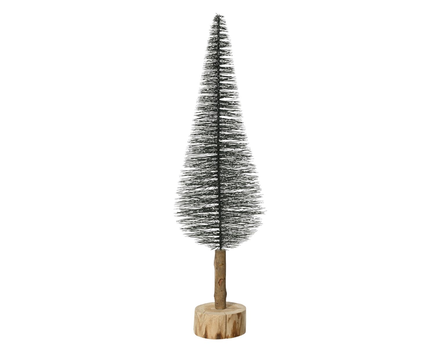 BLACK BOTTLE BRUSH TREE ON WOOD BASE SIZE A BLACK BOTTLE BRUSH TREE ON WOOD BASE SIZE A