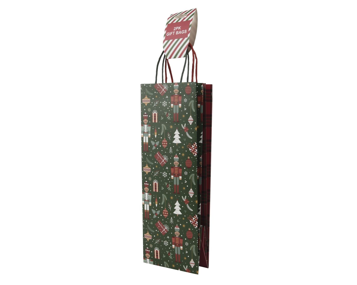 2PK PAPER WINE GIFT BAG 2PK PAPER WINE GIFT BAG