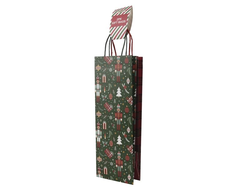 2PK PAPER WINE GIFT BAG 2PK PAPER WINE GIFT BAG