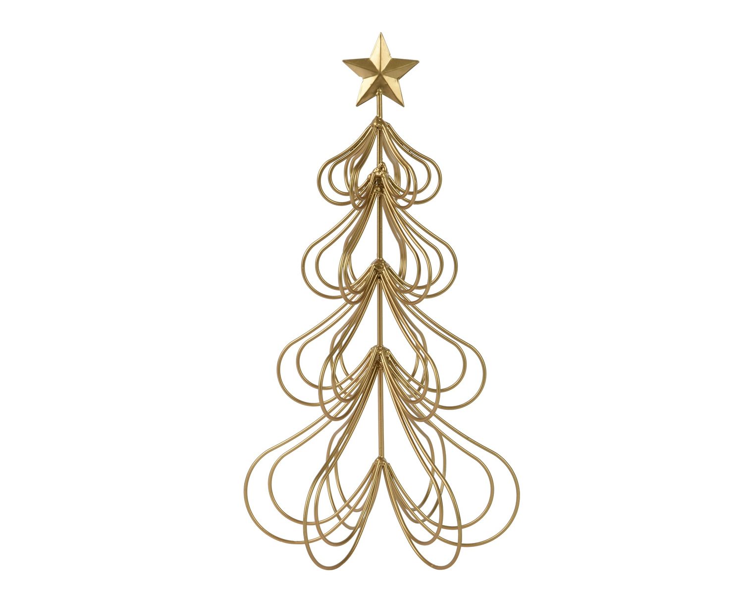 ABSTRACT GOLD WIRE TREE W/STAR TOPPER SIZE A ABSTRACT GOLD WIRE TREE W/STAR TOPPER SIZE A