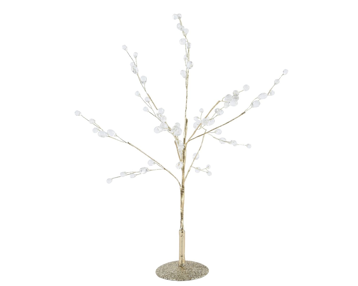 WHITE BEAD ACCENTS ON GOLD TREE SHORT WHITE BEAD ACCENTS ON GOLD TREE SHORT