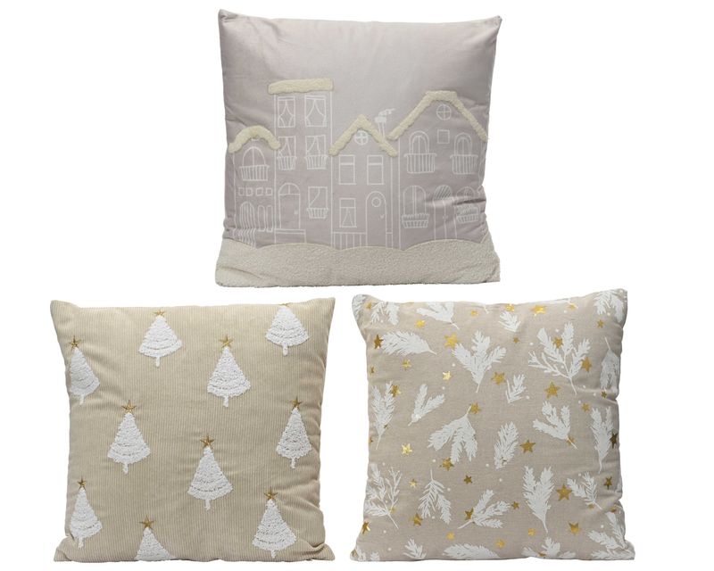 TAN THROW PILLOW SNOWY NEIGHBOURHOOD TAN THROW PILLOW SNOWY NEIGHBOURHOOD