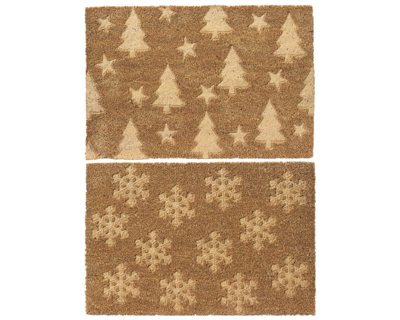 COIR DOORMAT CMAS SNOWFLAKES - OUTDOOR COIR DOORMAT CMAS SNOWFLAKES - OUTDOOR