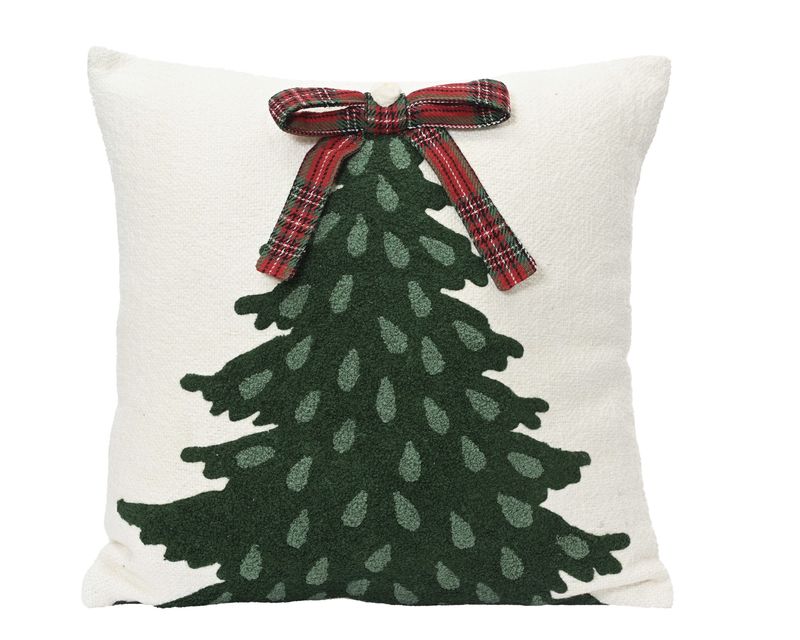 CMAS TREE BOW TOPPER THROW PILLOW CMAS TREE BOW TOPPER THROW PILLOW