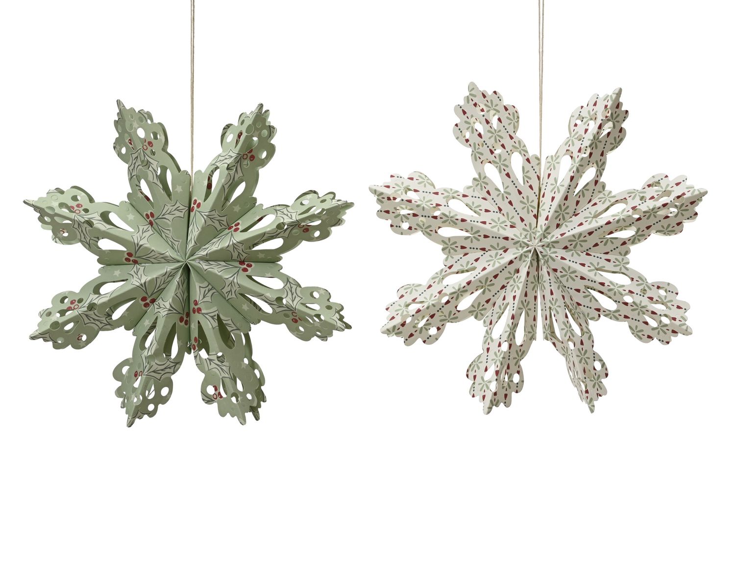 HANGING PAPER SNOWFLAKE W/SNOW PRINT SIZE B HANGING PAPER SNOWFLAKE W/SNOW PRINT SIZE B