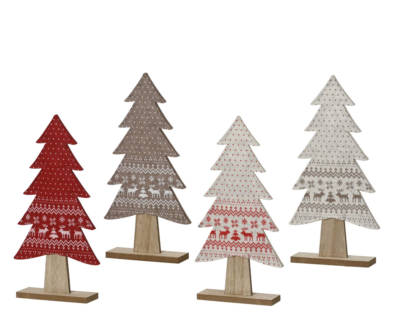WHITE FELT CHRISTMAS TREE (RED PATTERN) WHITE FELT CHRISTMAS TREE (RED PATTERN)