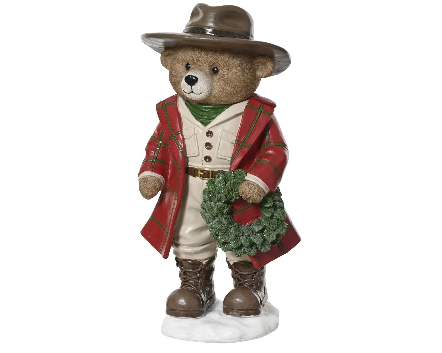 CHRISTMAS BEAR FIGURINE WITH WREATH CHRISTMAS BEAR FIGURINE WITH WREATH
