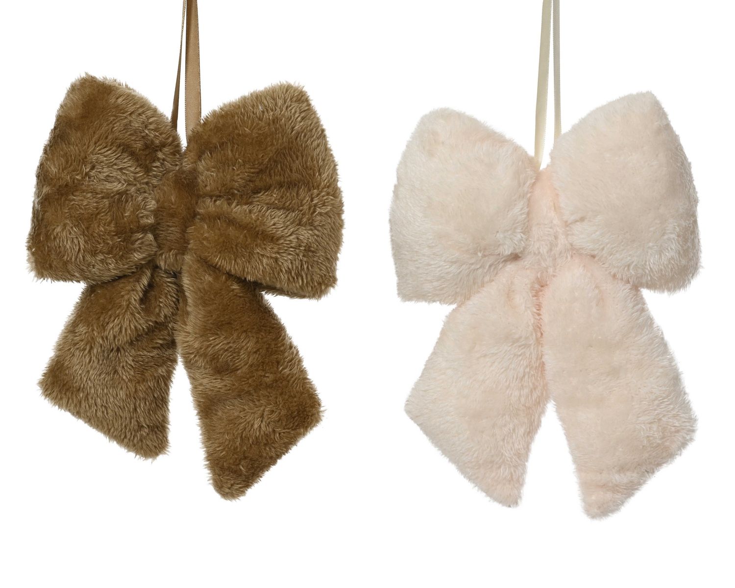ARTIFICIAL FUR BOW- PINK