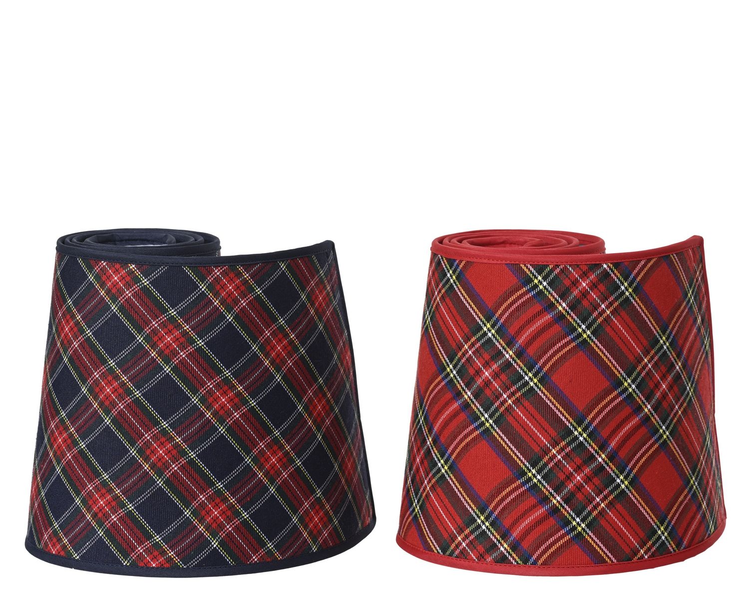 POLYESTER CHRISTMAS TREE BASE COVER – PLAID DESIGN