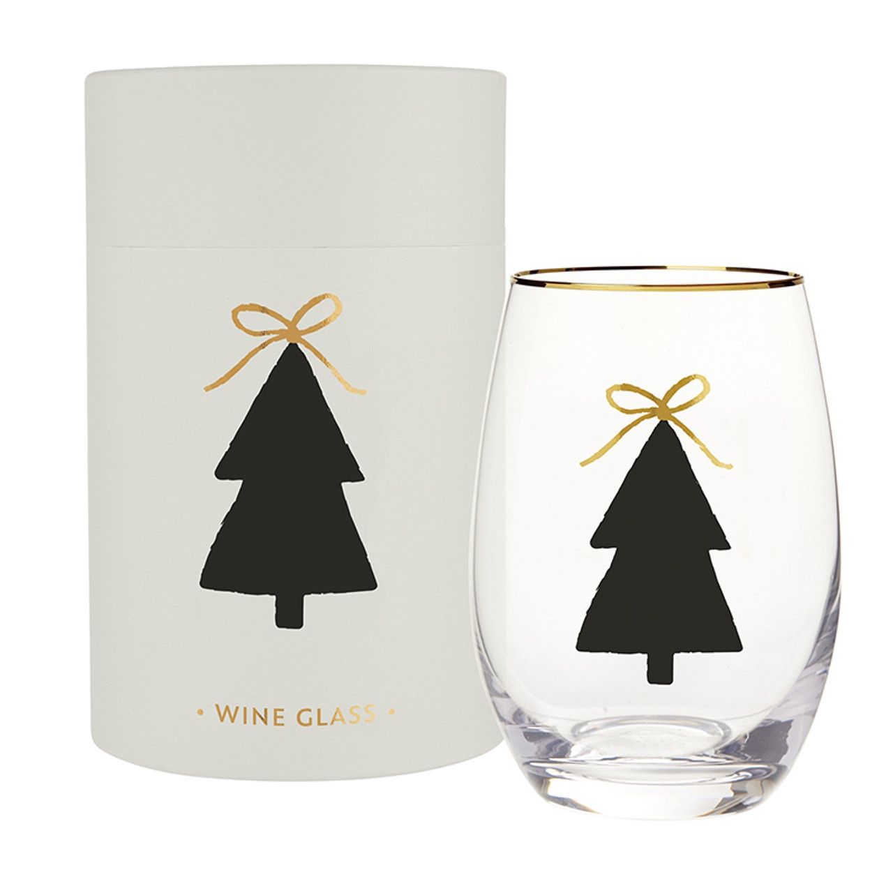 STEMLESS WINE GLASS BOW TREE
