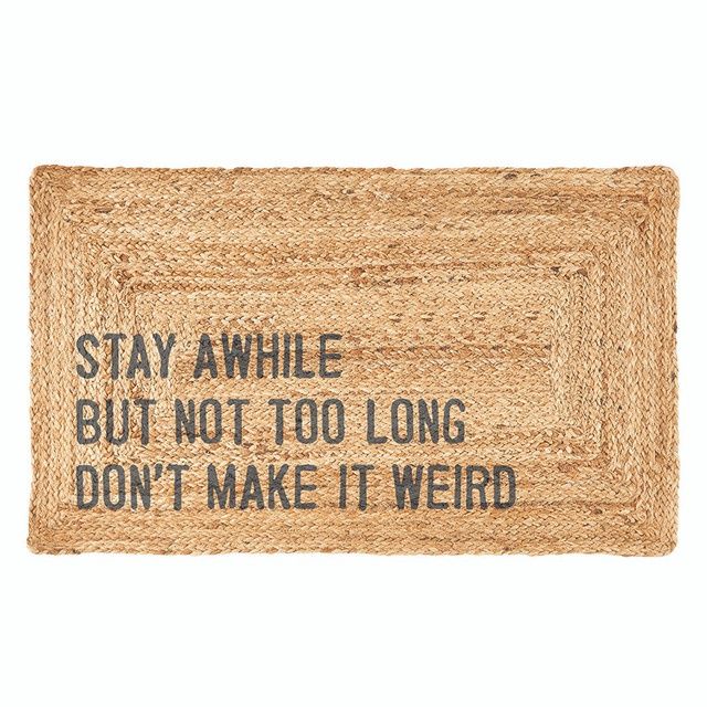 JUTE DOORMAT 34X20 DON&#39;T MAKE IT WEIRD