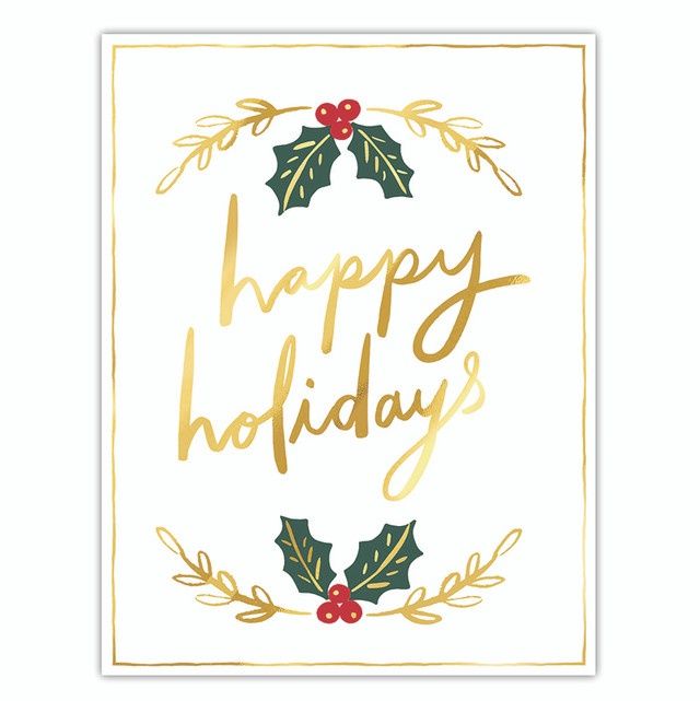 HAPPY HOLIDAYS WREATH - CARD