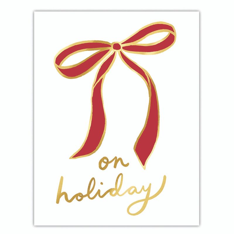 ON HOLIDAY BOW - CARD