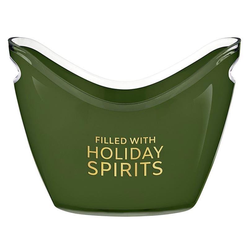 ACRYLIC BEVERAGE BUCKET - FILLED WITH HOLIDAY SPIRITS