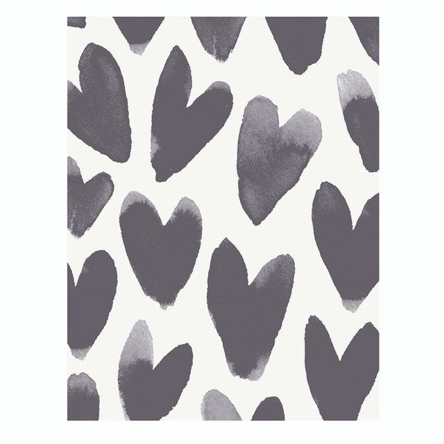 BLACK MULTI-HEART CARD