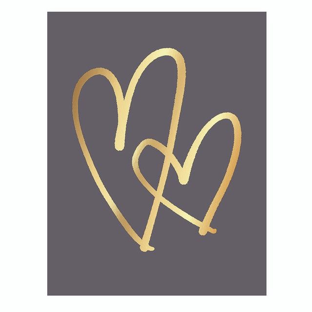 GOLD HEART - BLACK BACKGROUND