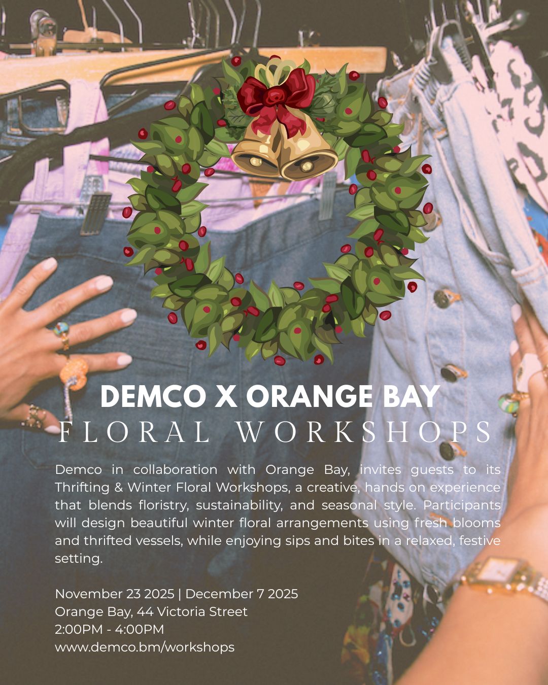 Demco x Orange Bay Winter Floral Arrangement