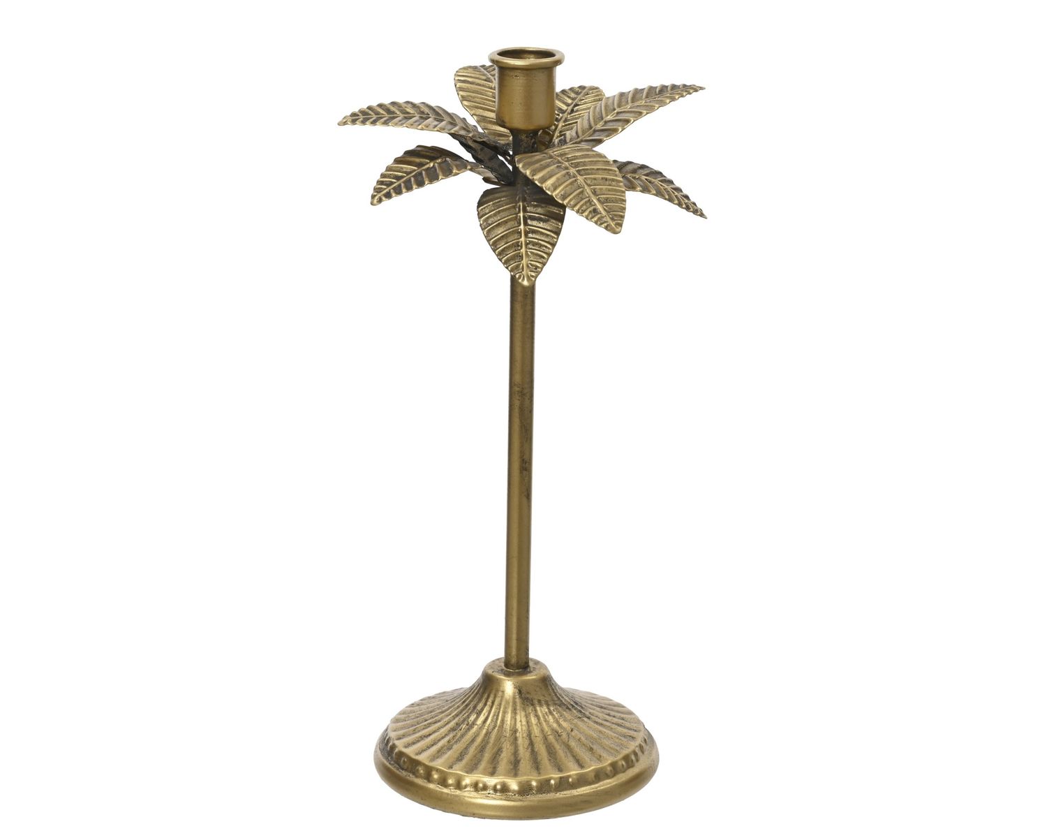 IRON PALM TREE CANDLE HOLDER