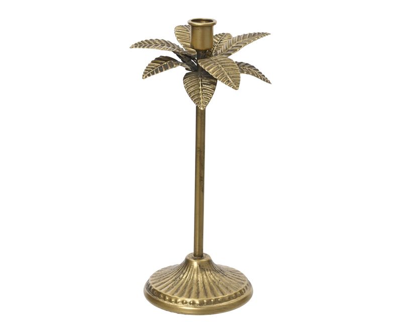 IRON PALM TREE CANDLE HOLDER