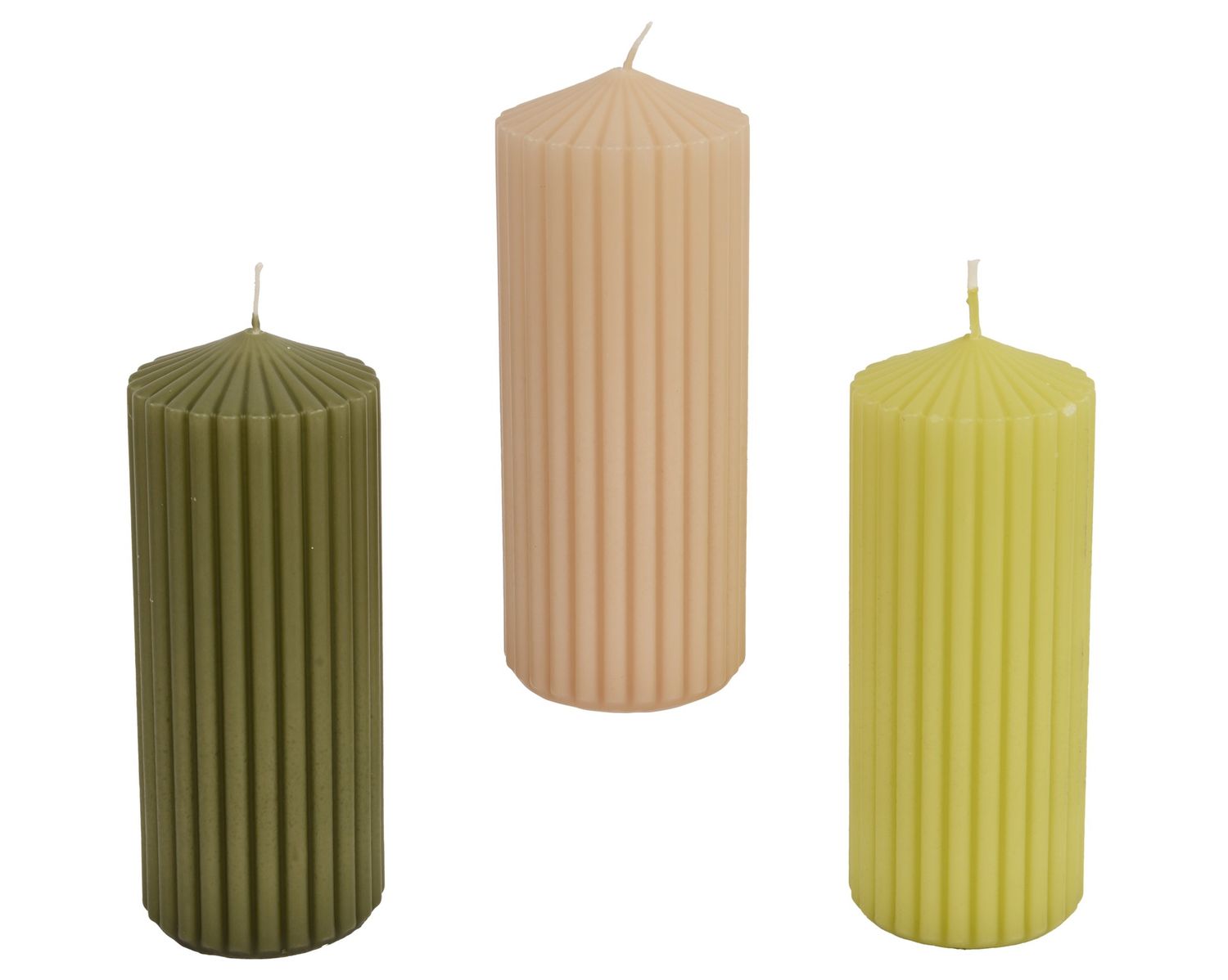 RIBBED PILLAR CANDLE